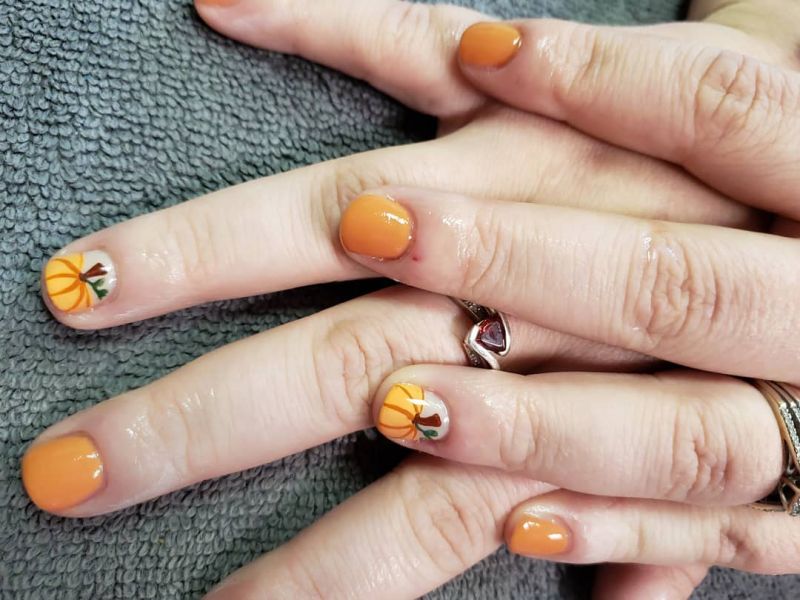 62 Trendy Thanksgiving Pumpkin Nail Art Designs to Try Right Now
