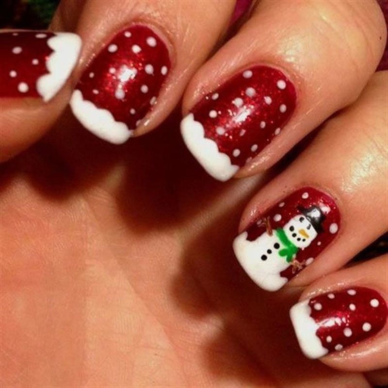 50 Gorgeous Snowman Christmas Nails To Inspire You