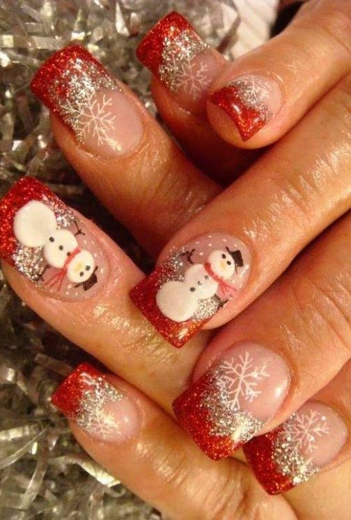 50 Gorgeous Snowman Christmas Nails To Inspire You