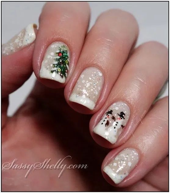 50 Gorgeous Snowman Christmas Nails To Inspire You