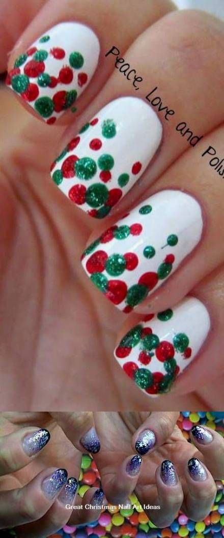 50 Festive Square Christmas Nails To Try Right Now