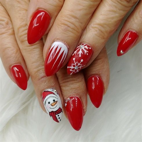 50 Gorgeous Snowman Christmas Nails To Inspire You