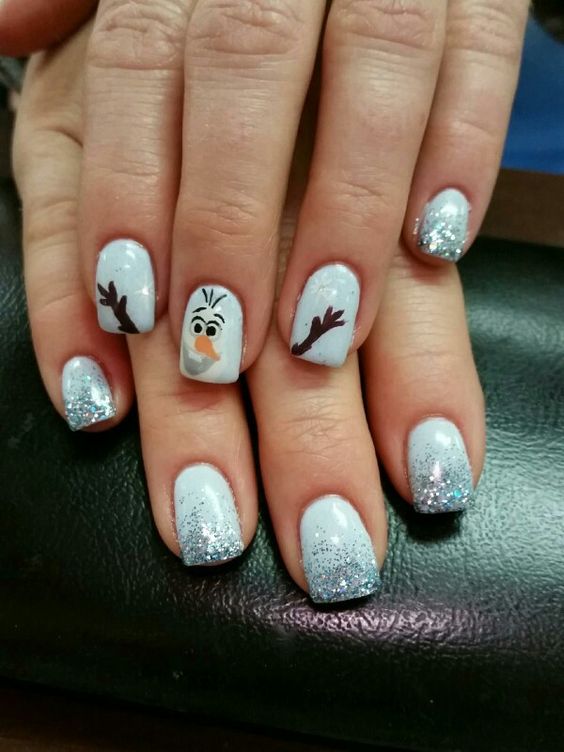 50 Gorgeous Snowman Christmas Nails To Inspire You