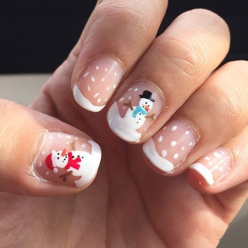 50 Gorgeous Snowman Christmas Nails To Inspire You