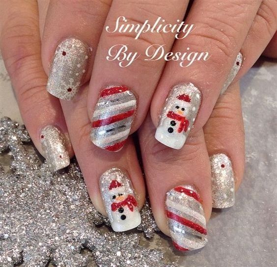 50 Gorgeous Snowman Christmas Nails To Inspire You