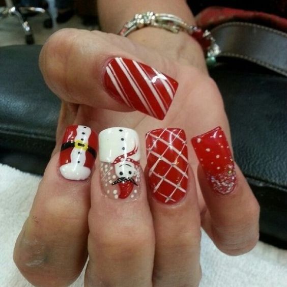 50 Gorgeous Snowman Christmas Nails To Inspire You