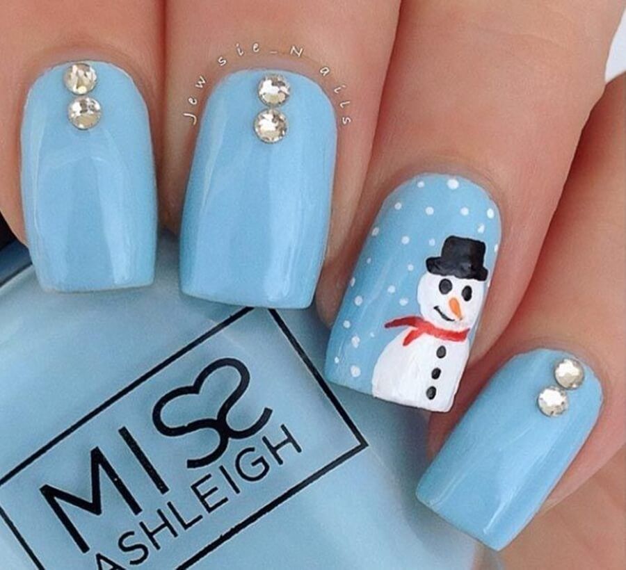 50 Gorgeous Snowman Christmas Nails To Inspire You