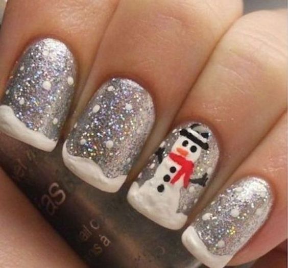 50 Gorgeous Snowman Christmas Nails To Inspire You