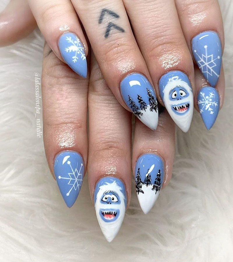 50 Gorgeous Snowman Christmas Nails To Inspire You