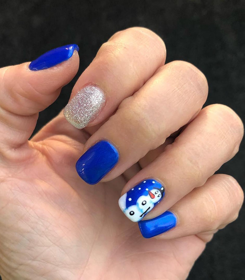 50 Gorgeous Snowman Christmas Nails To Inspire You