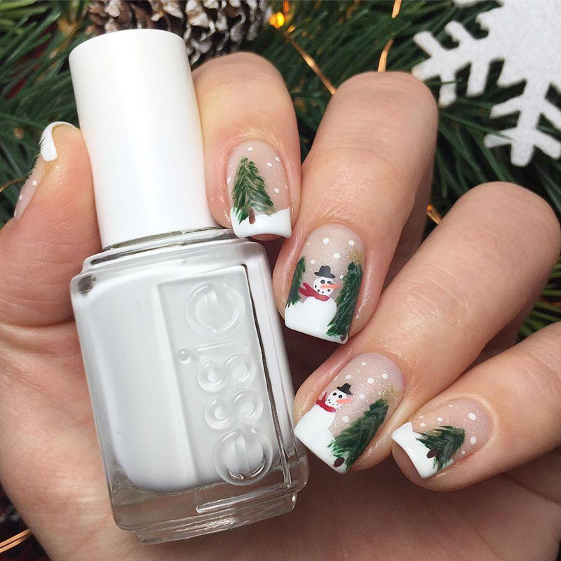 50 Gorgeous Snowman Christmas Nails To Inspire You