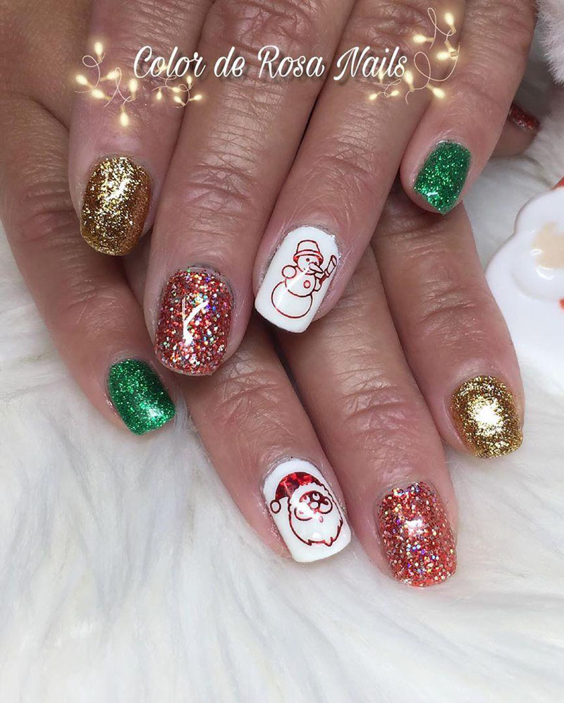 50 Gorgeous Snowman Christmas Nails To Inspire You