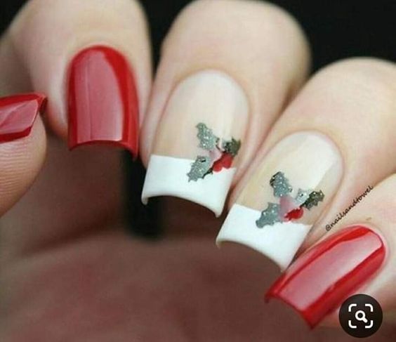 55 Gorgeous Christmas Nails With Mistletoe To Celebrate Holiday