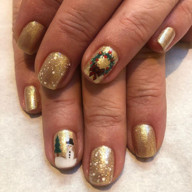 50 Gorgeous Snowman Christmas Nails To Inspire You