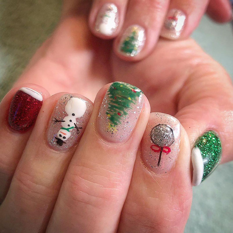 50 Gorgeous Snowman Christmas Nails To Inspire You