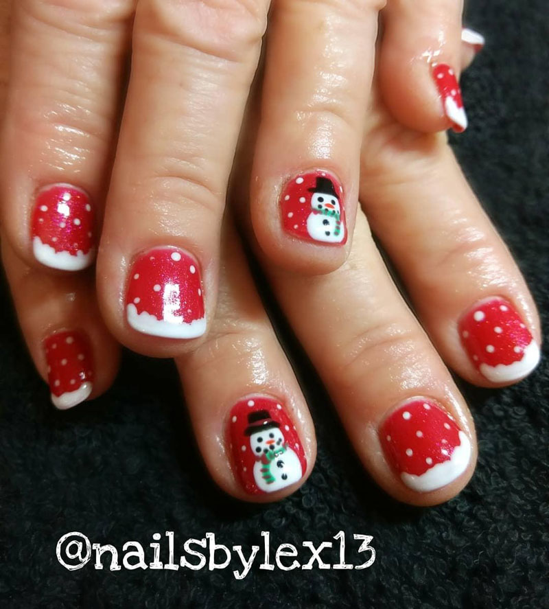 50 Gorgeous Snowman Christmas Nails To Inspire You