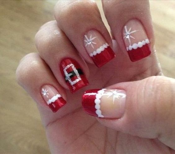 50 Festive Square Christmas Nails To Try Right Now