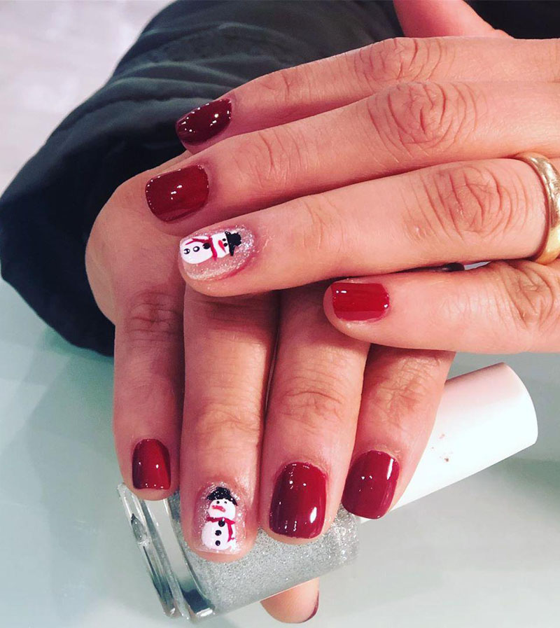 50 Gorgeous Snowman Christmas Nails To Inspire You