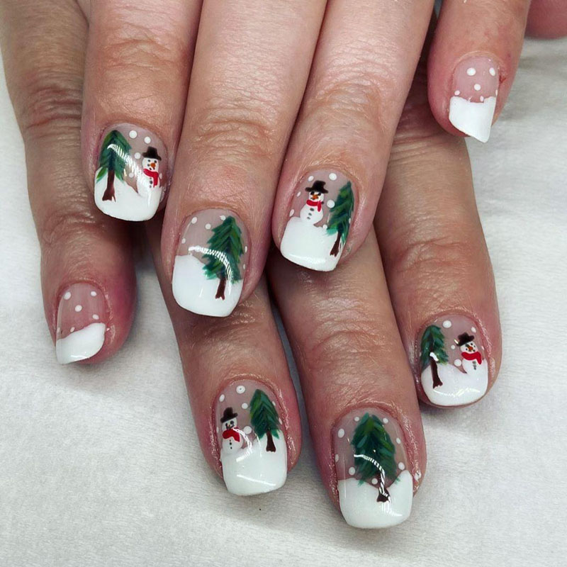 50 Gorgeous Snowman Christmas Nails To Inspire You