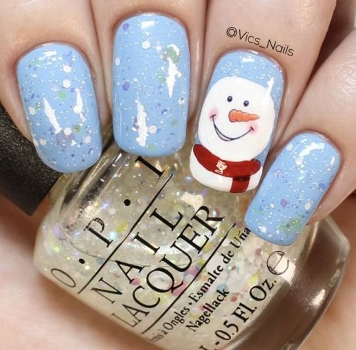 50 Gorgeous Snowman Christmas Nails To Inspire You