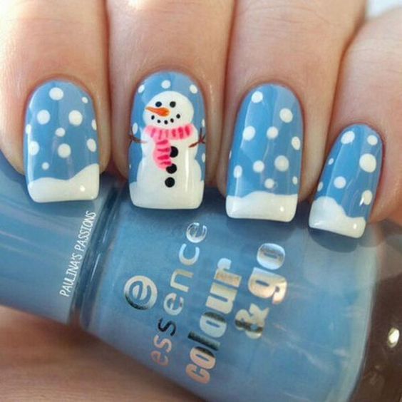 50 Gorgeous Snowman Christmas Nails To Inspire You