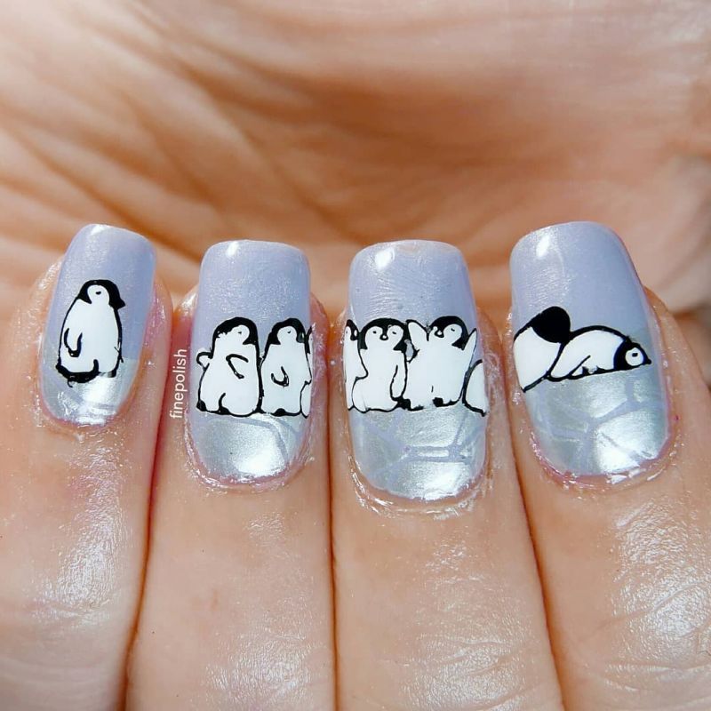 50 Cute Penguin Nails for Winter