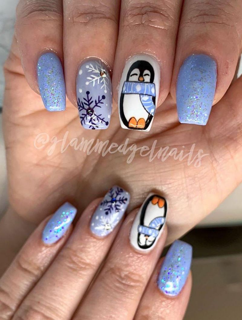 50 Cute Penguin Nails for Winter