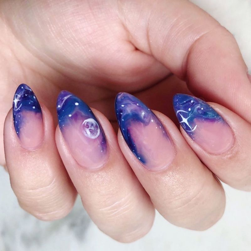 51 Trendy Moon Nail Art Designs You Need To Try