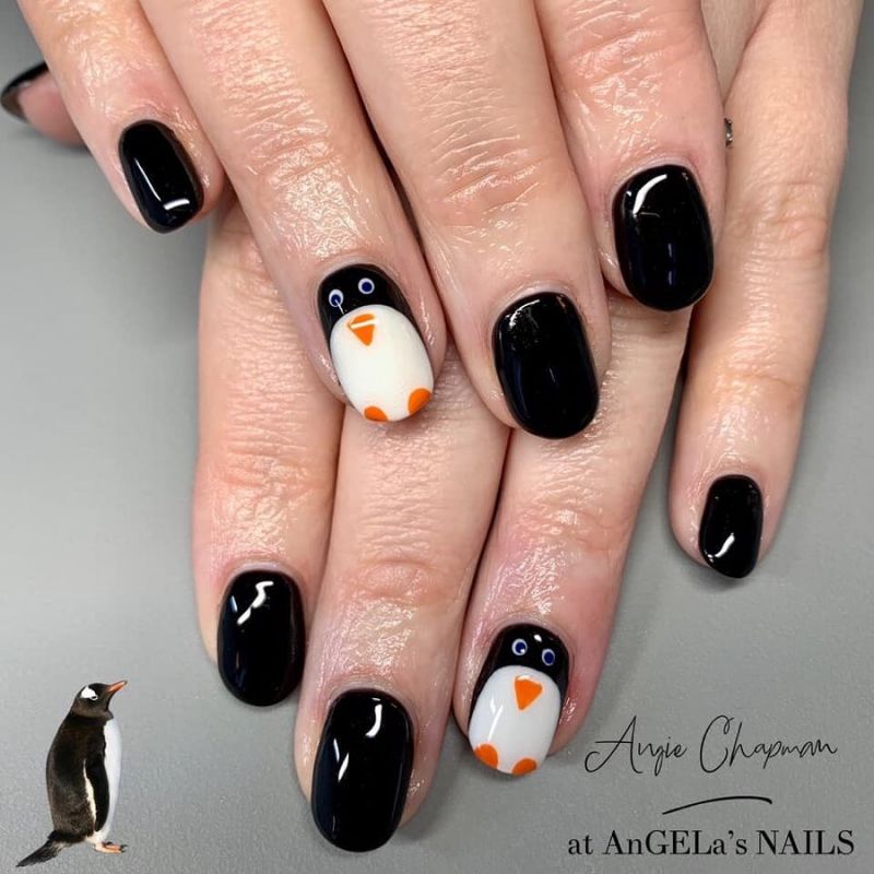 50 Cute Penguin Nails for Winter