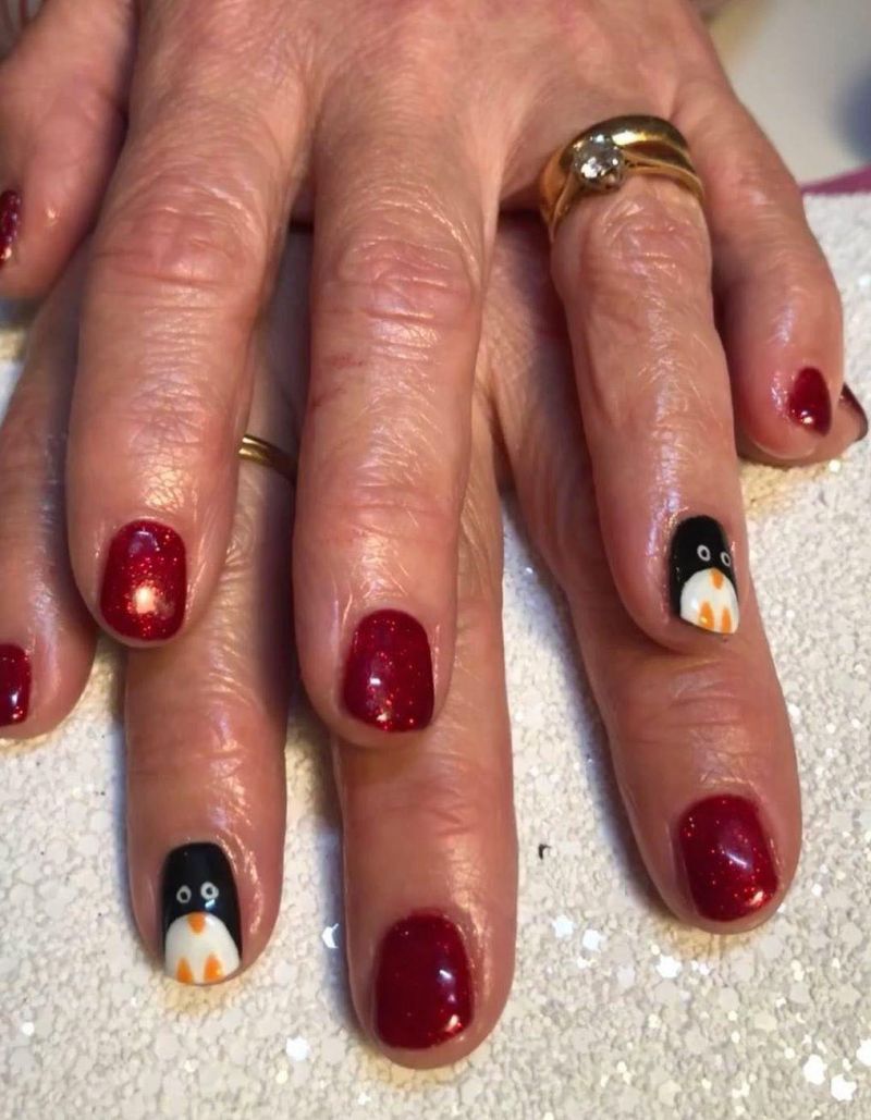 50 Cute Penguin Nails for Winter