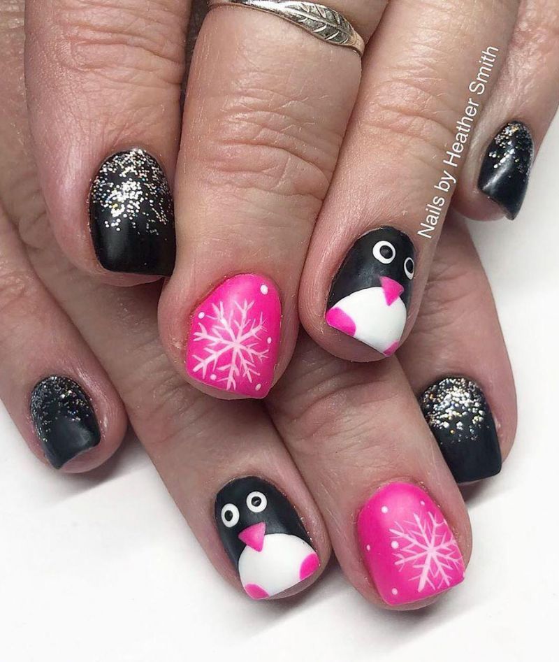 50 Cute Penguin Nails for Winter