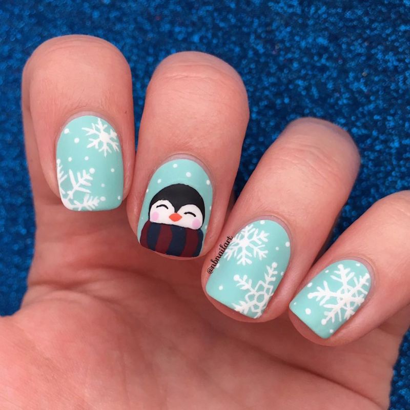 50 Cute Penguin Nails for Winter