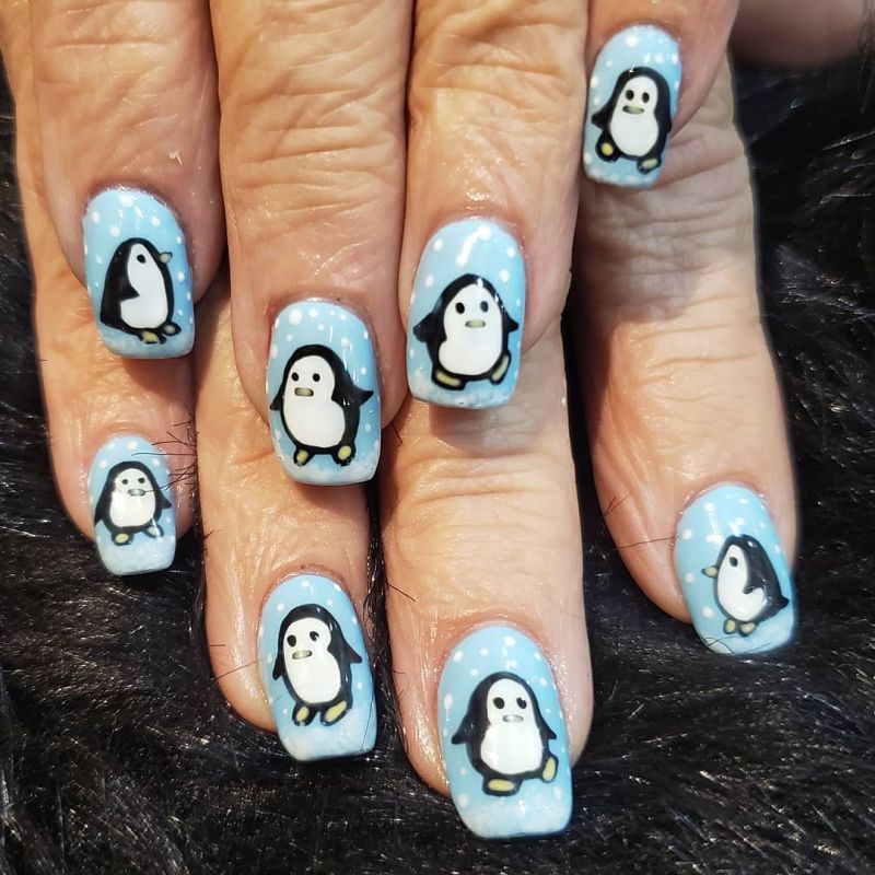 50 Cute Penguin Nails for Winter