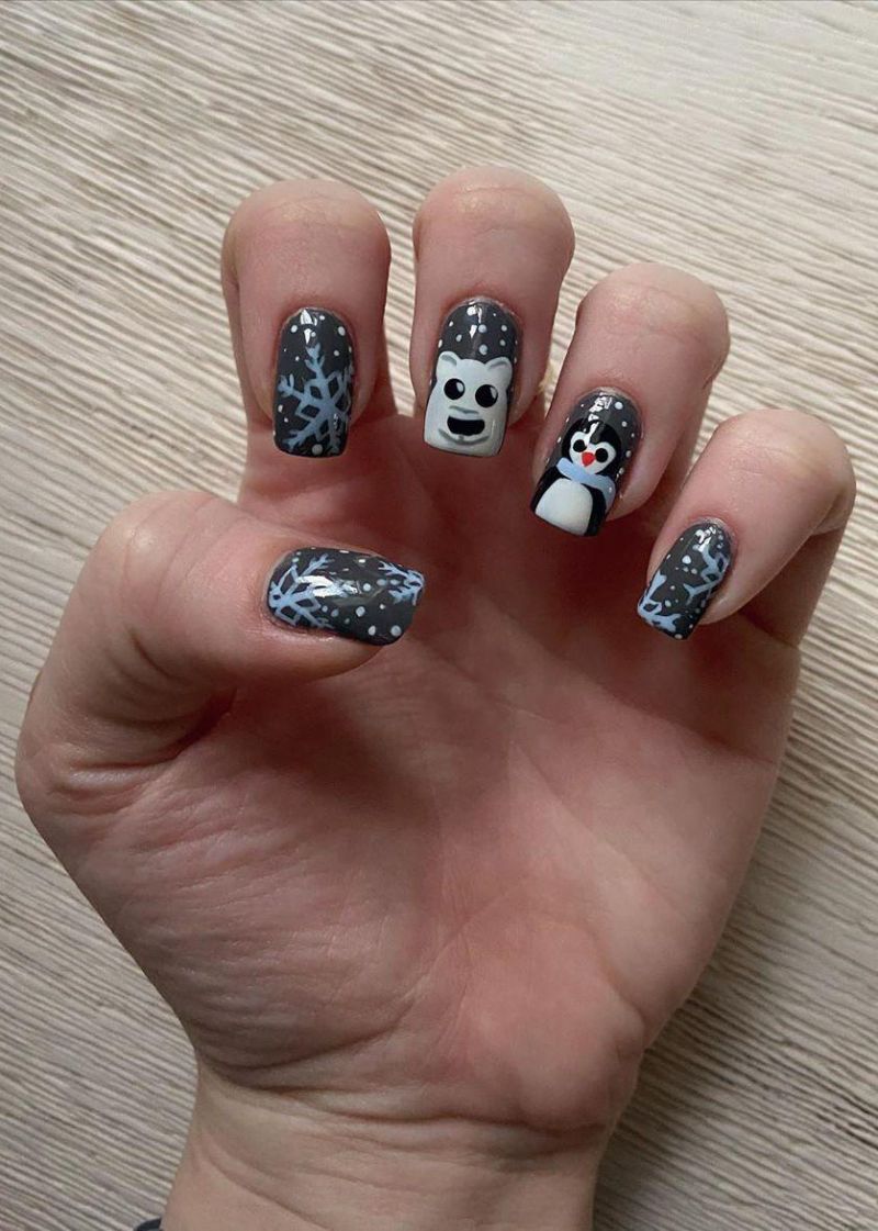 50 Cute Penguin Nails for Winter