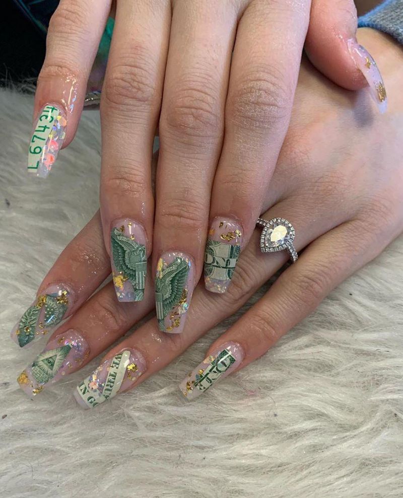 55 Gorgeous Money Nail Art Designs Make You Rich