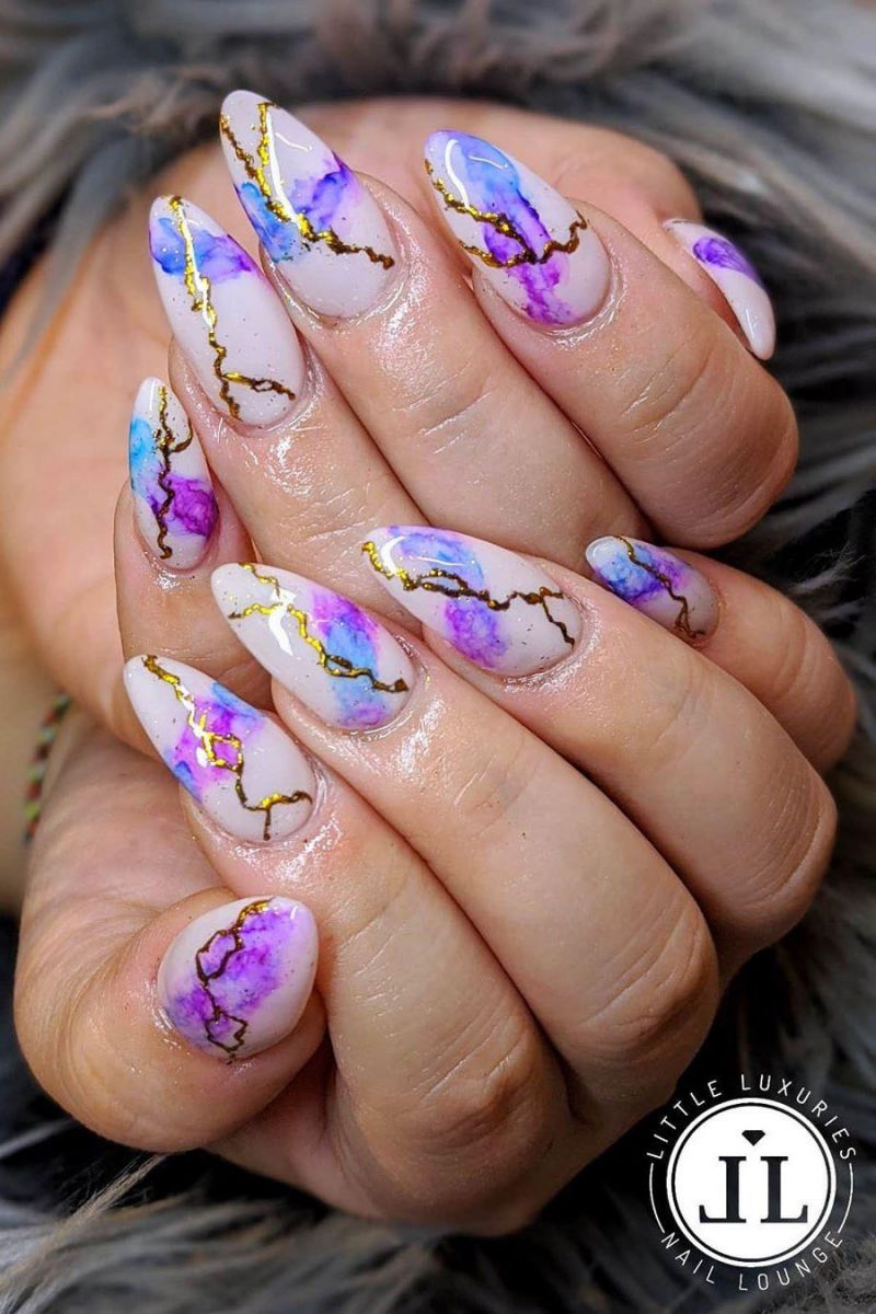 38 Pretty Watercolor Nail Art Designs You Will Love