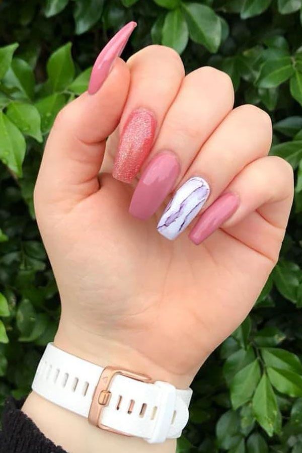 50 Classic Dusty Rose Nails to Fall In Love With