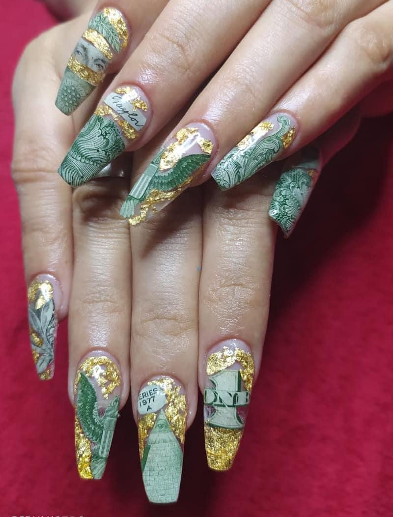 55 Gorgeous Money Nail Art Designs Make You Rich