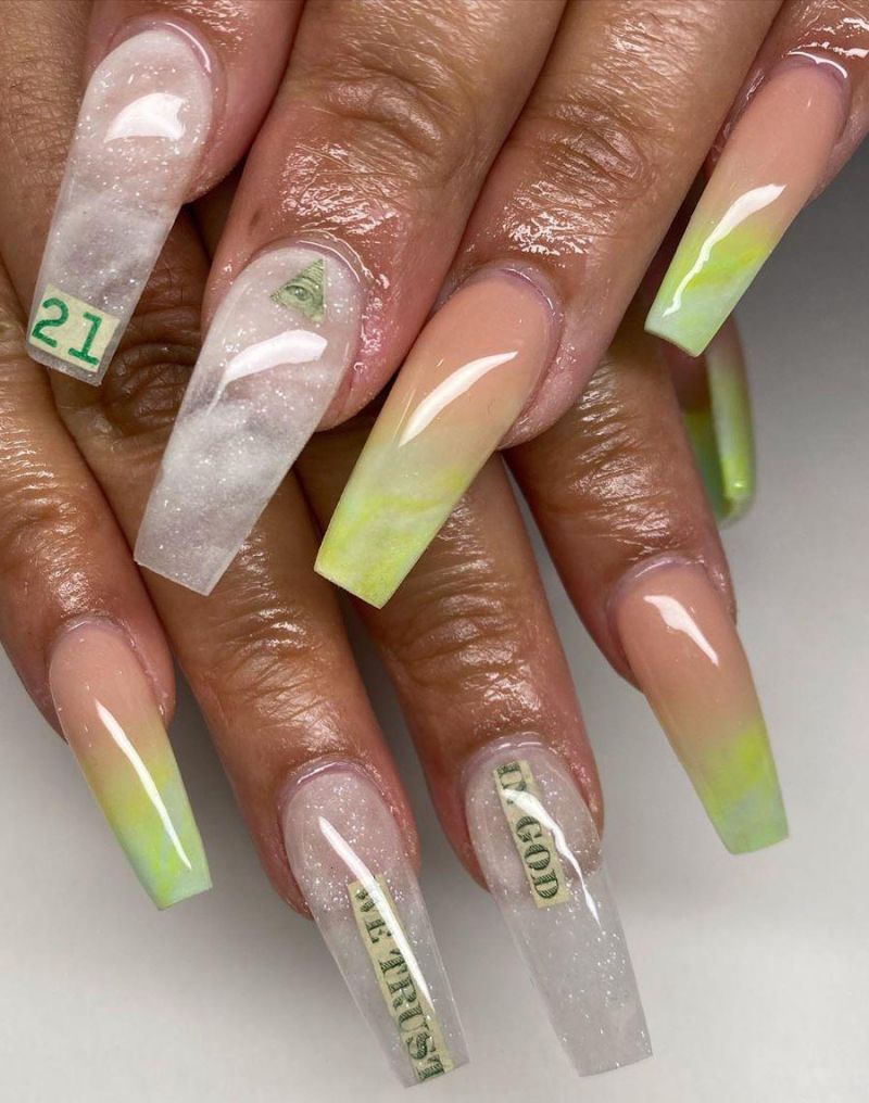 55 Gorgeous Money Nail Art Designs Make You Rich