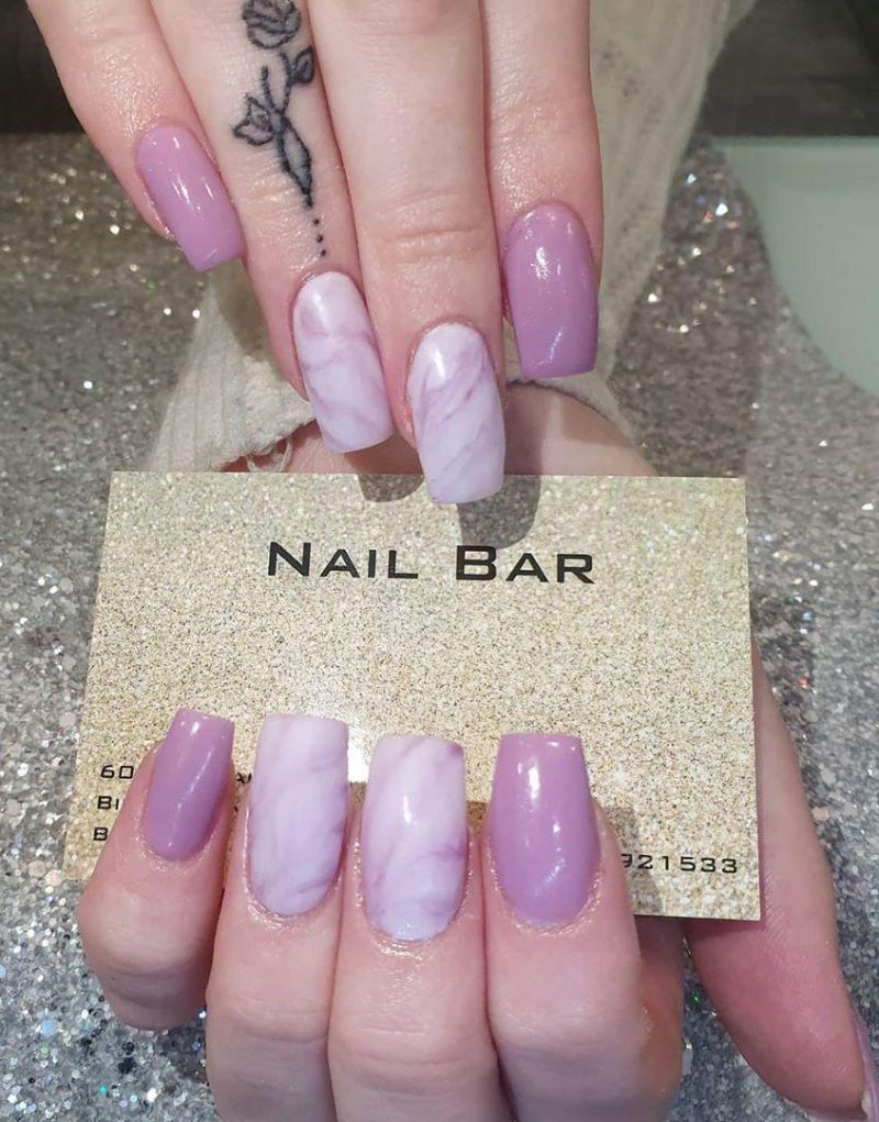 50 Trendy Purple Marble Nails You Must Try