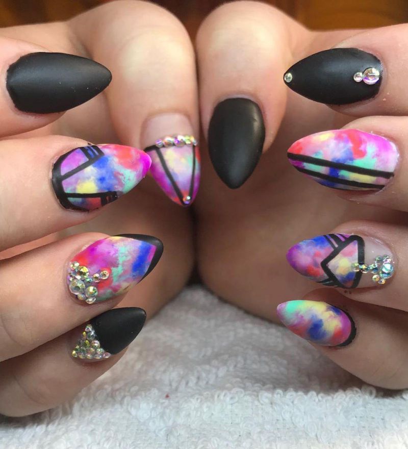 38 Pretty Watercolor Nail Art Designs You Will Love