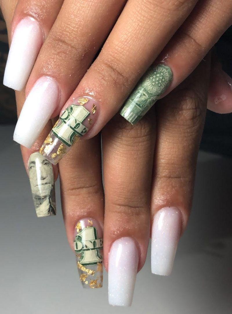 55 Gorgeous Money Nail Art Designs Make You Rich