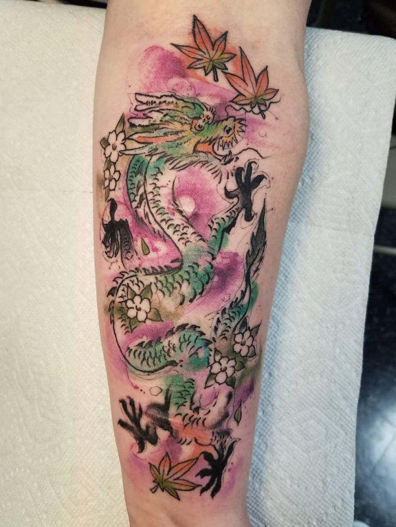 55 Pretty Watercolor Tattoos to Inspire You