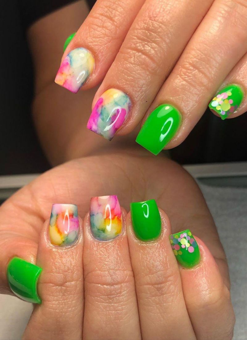 38 Pretty Watercolor Nail Art Designs You Will Love