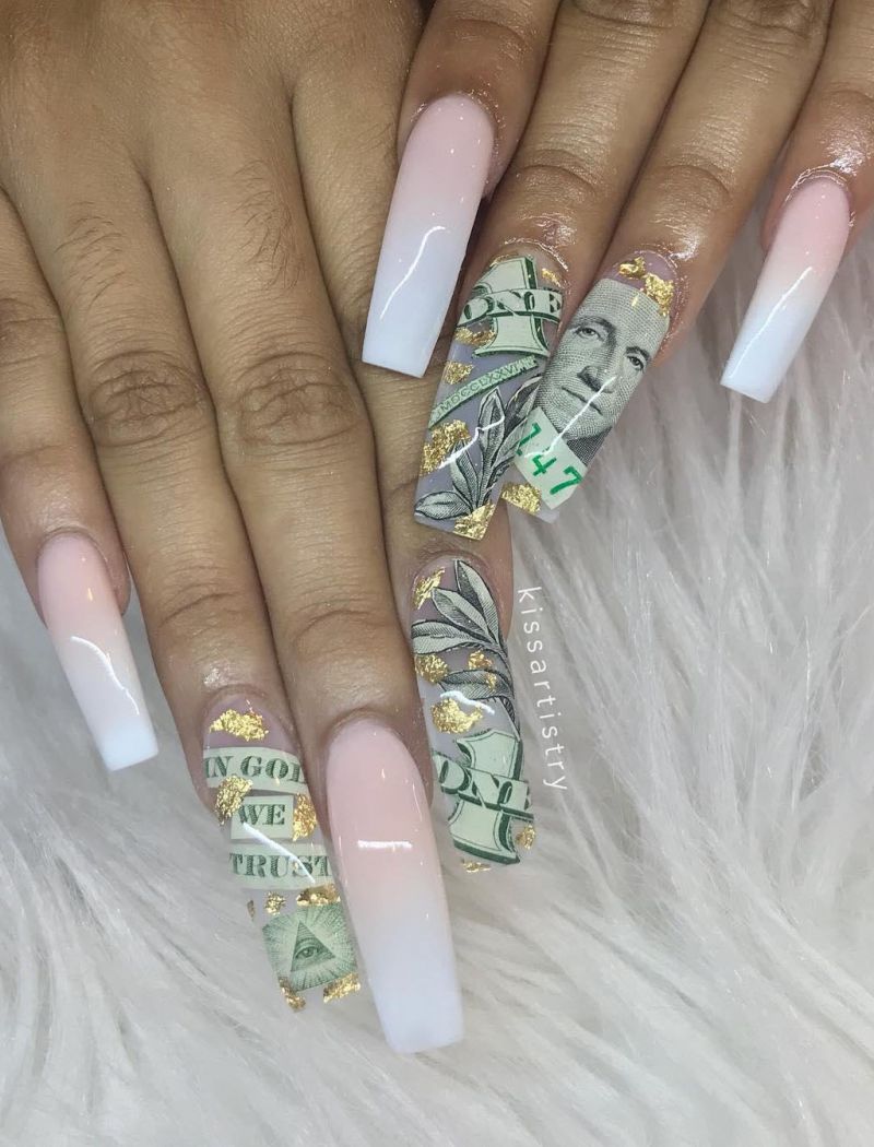 55 Gorgeous Money Nail Art Designs Make You Rich