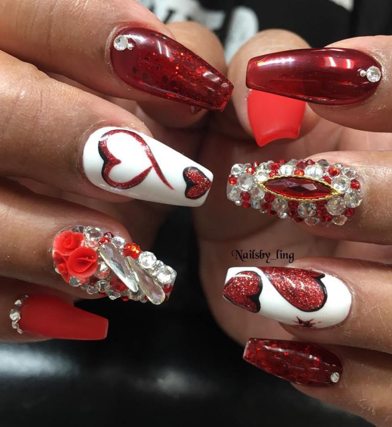 50 Gorgeous Valentine's Day Nail Art Designs Just For You 2022