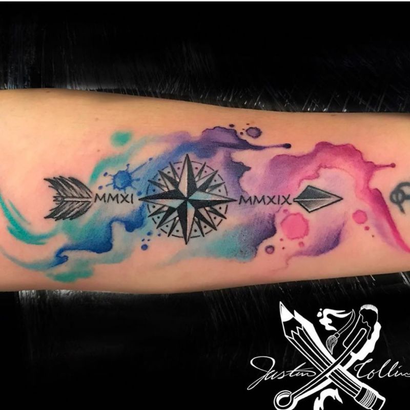 55 Pretty Watercolor Tattoos to Inspire You