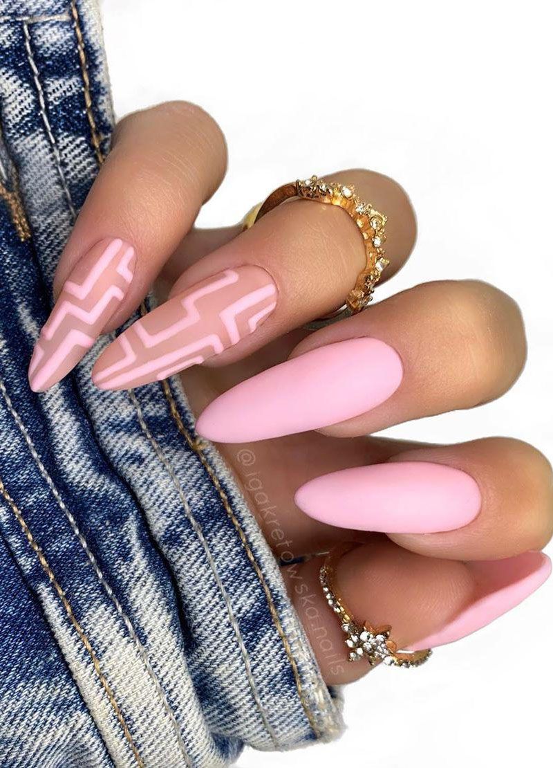 55 Gorgeous Matte Nail Art Designs for Spring You Must Try