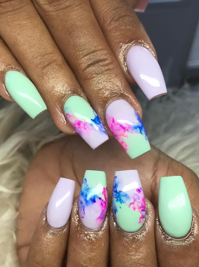 38 Pretty Watercolor Nail Art Designs You Will Love