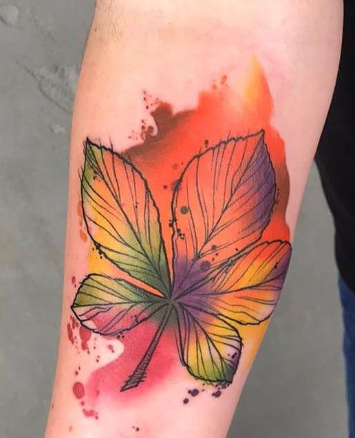 55 Pretty Watercolor Tattoos to Inspire You